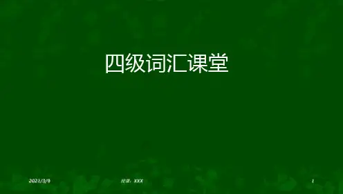 四级核心词汇讲义PPT课件