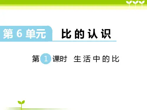 新北师大版数学六年级上册第六单元 比的认识 第1课时 生活中的比-课件