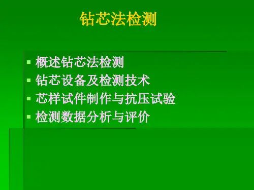 钻芯法检测讲座PPT课件