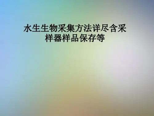 水生生物采集方法详尽含采样器样品保存等