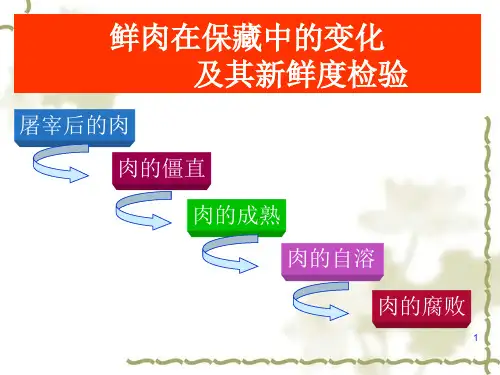 鲜肉在保藏中的变化及其新鲜度检验