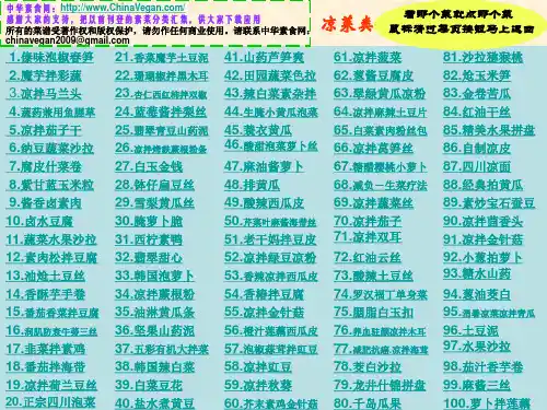 素食菜谱_凉菜类_100道