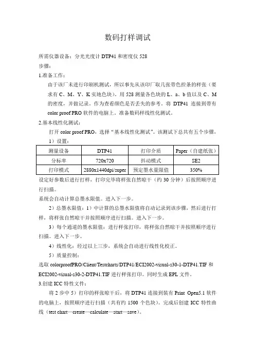 数码打样调试
