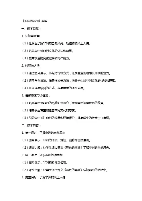 《彩色的非洲》教案