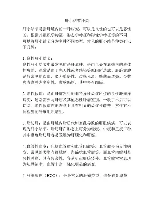 肝小结节种类