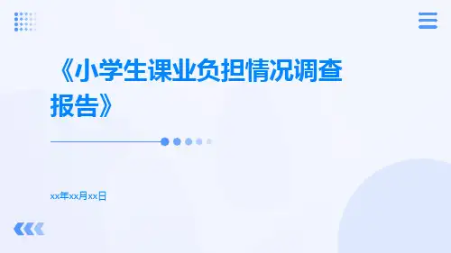 小学生课业负担情况调查报告