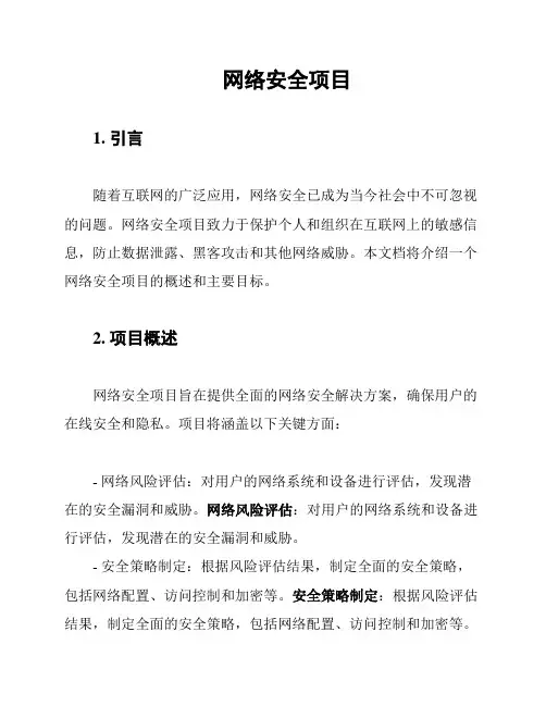 网络安全项目