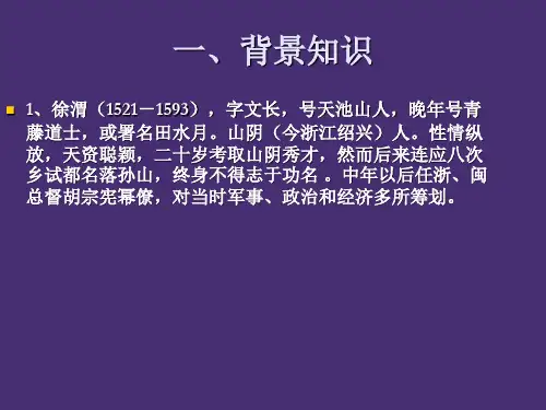 《徐文长传》解析