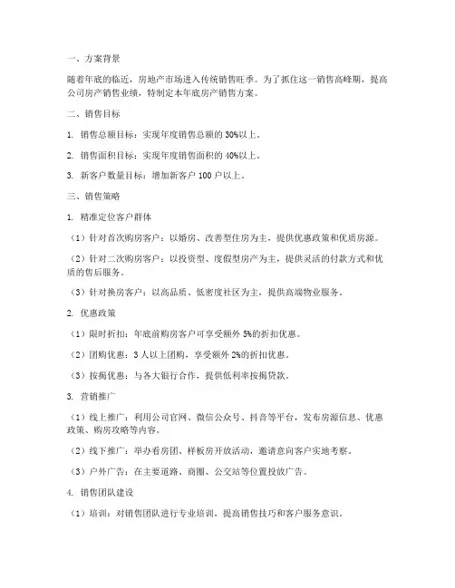 年底房产销售方案