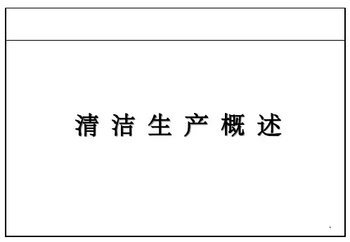 《清洁生产概述》PPT课件