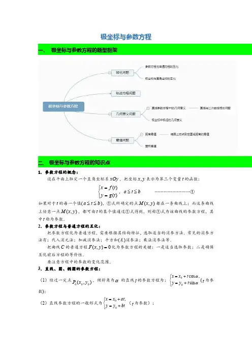 极坐标与参数方程题型归纳