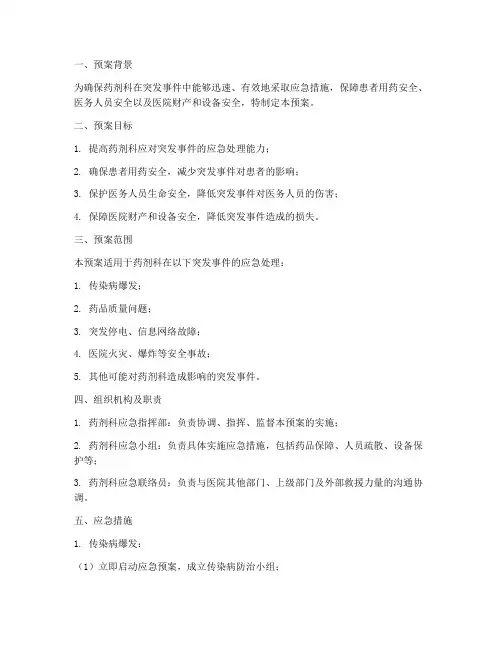 药剂科_应急预案