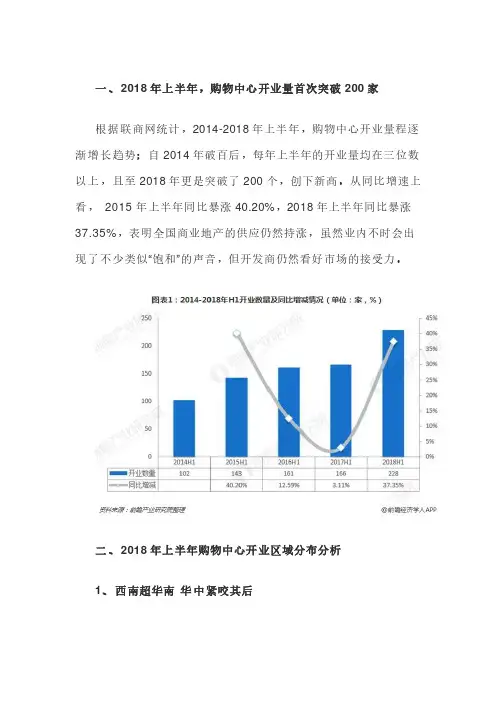 2018年购物中心行业市场现状和发展问题分析 