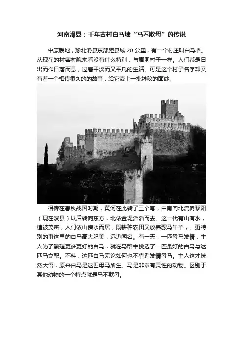 河南滑县：千年古村白马墙“马不欺母”的传说