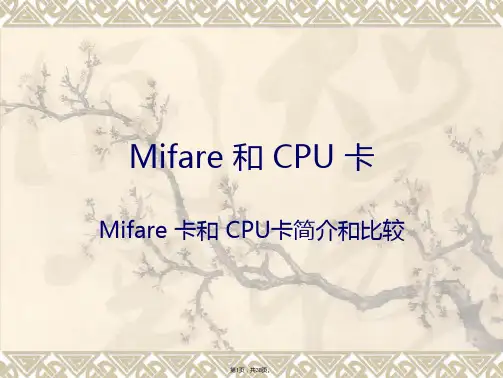Mifare和CPU卡简介与比较