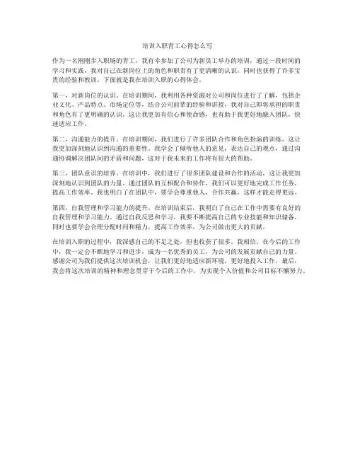 培训入职青工心得怎么写