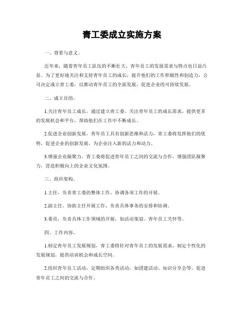 青工委成立实施方案
