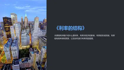 《利率的结构》课件