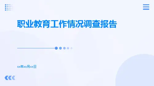 职业教育工作情况调查报告