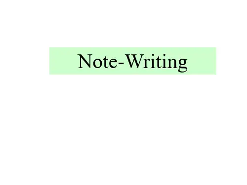 Note-Writing英语专业四级 便条写作