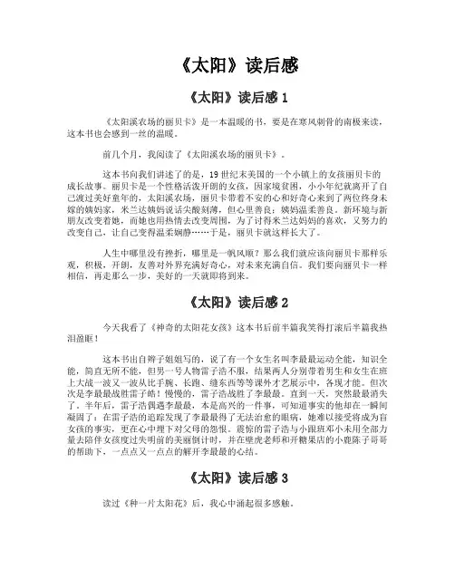 《太阳》读后感