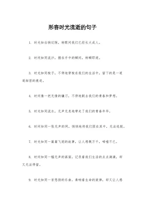 形容时光流逝的句子