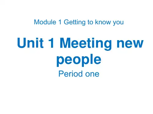 沪教版四年级上学期英语Unit1  Meeting new people 上课课件