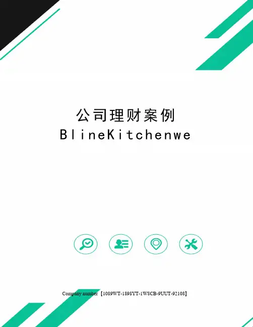 公司理财案例BlineKitchenwe
