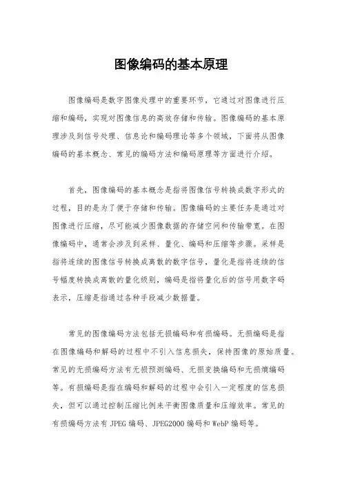 图像编码的基本原理