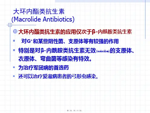 医学专题大环内酯类抗生素ppt2177