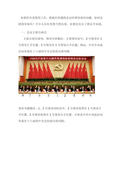 领导座次安排,行政工作者必知