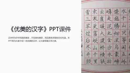 《优美的汉字》课件
