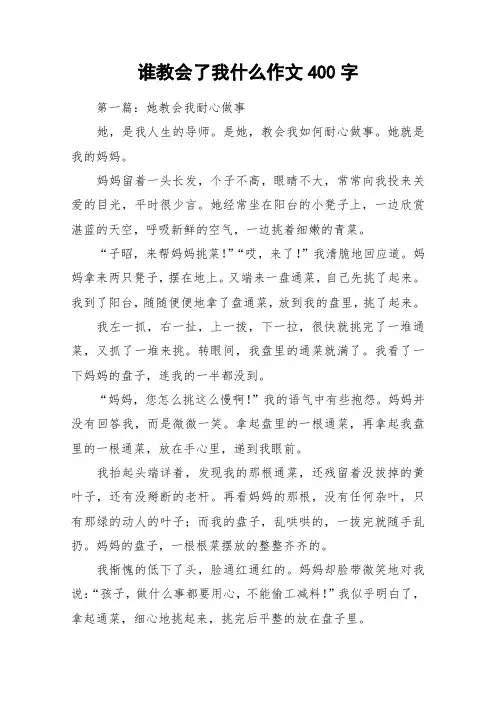 谁教会了我什么作文400字_作文