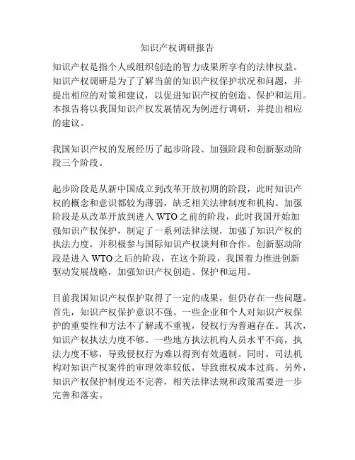 知识产权调研报告