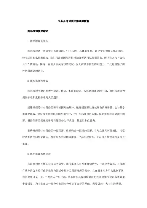 2023年公务员考试图形推理题精解汇总