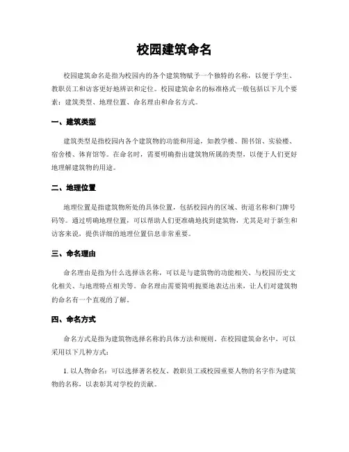 校园建筑命名