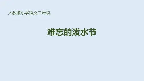 《难忘的泼水节》PPT优秀课件