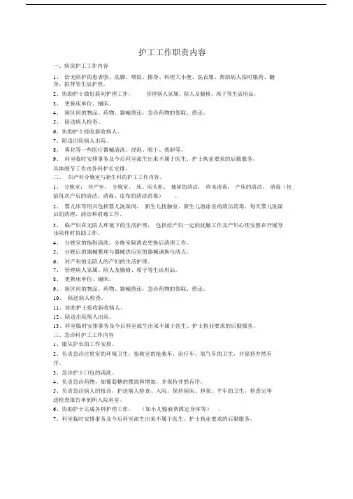 护工具体工作内容.doc