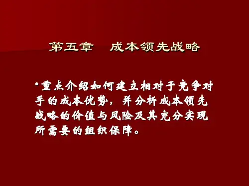 成本领先战略课件(PPT 49张)