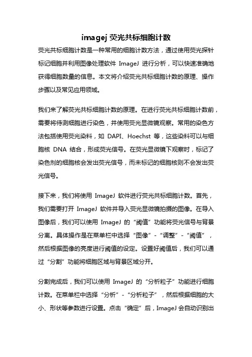 imagej 荧光共标细胞计数
