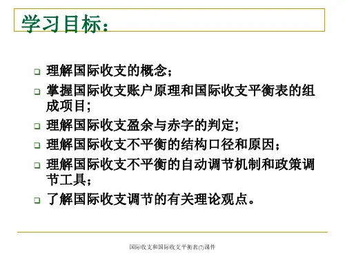 国际收支和国际收支平衡表7课件
