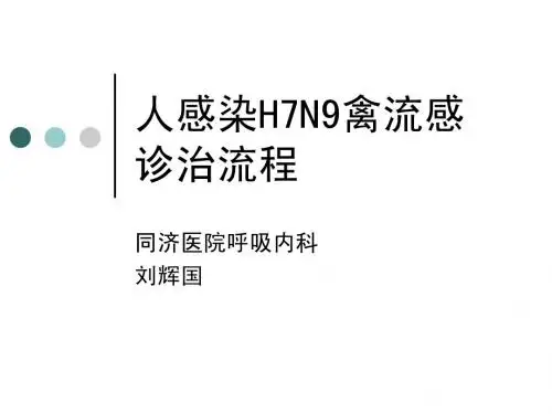 人感染H7N9禽流感诊治流程