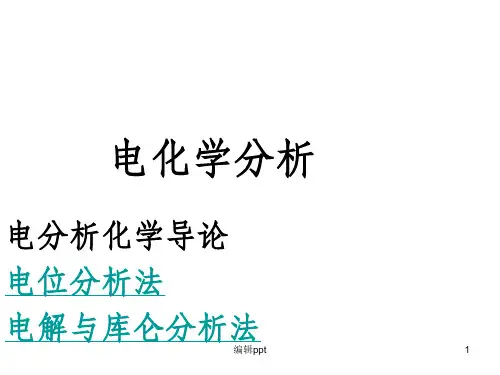 《电化学分析法导论》PPT课件