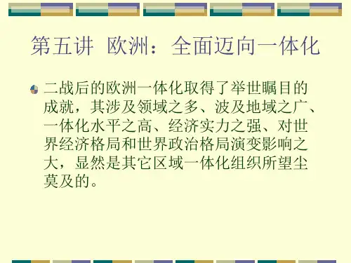 第五讲  欧洲：全面迈向一体化