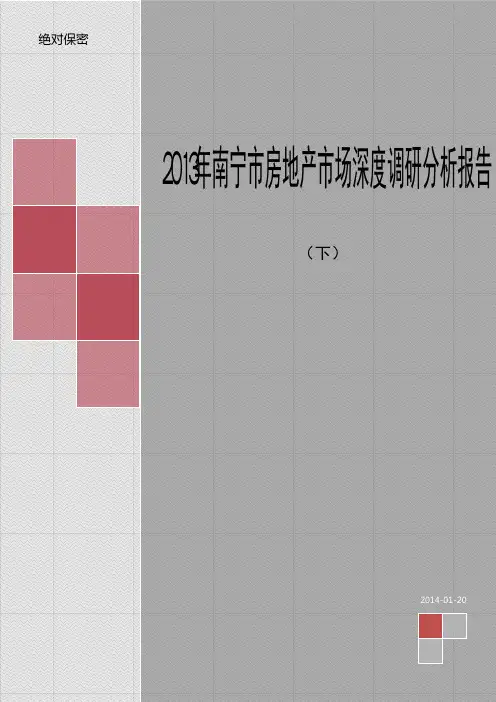 2013年南宁市房地产市场深度调研分析报告(下)