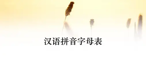 汉语拼音字母表(收藏)