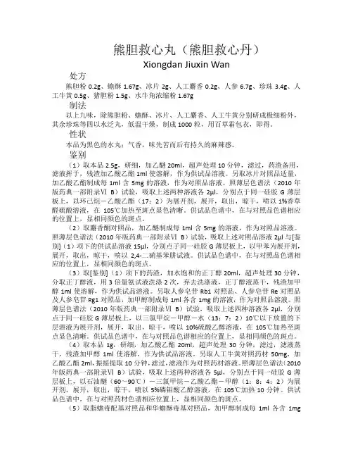 熊胆救心丸(丹)