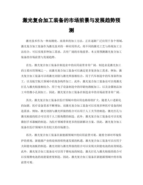 激光复合加工装备的市场前景与发展趋势预测