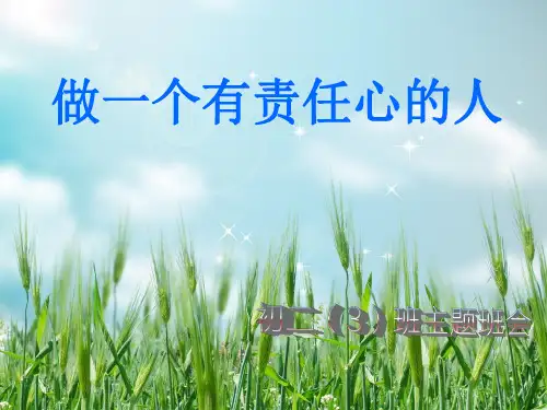 做一个有责任心的人班会PPT课件
