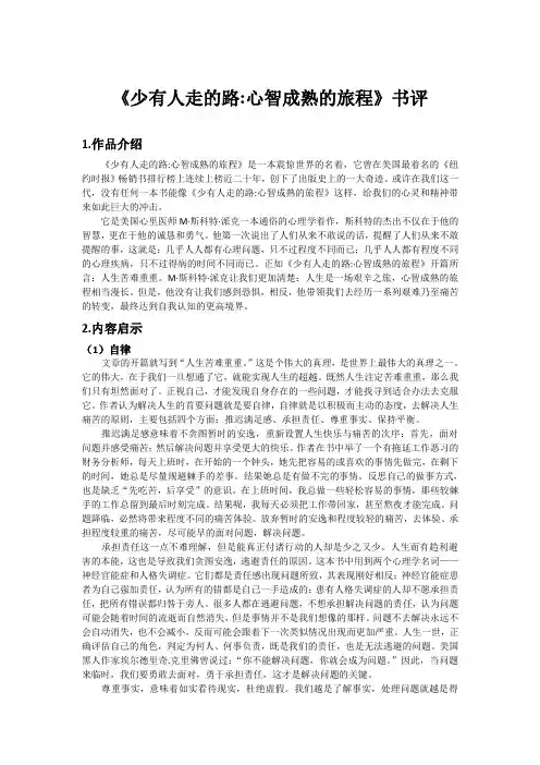少有人走的路书评